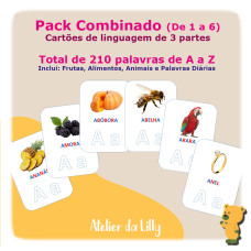 Pack Combinado - 210 Cartões de Linguagem dos Packs 1 a 6  (PDF)